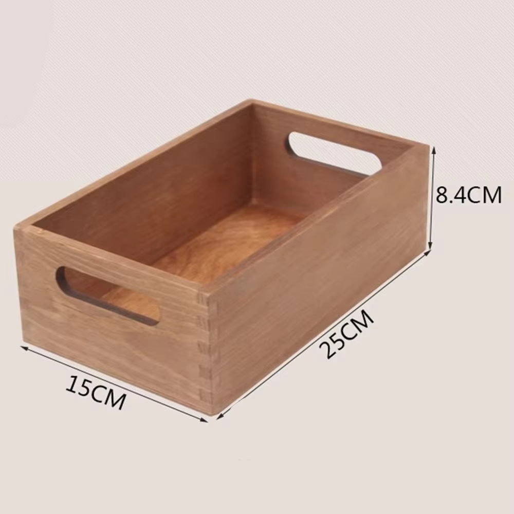 Boîte de rangement en bois massif