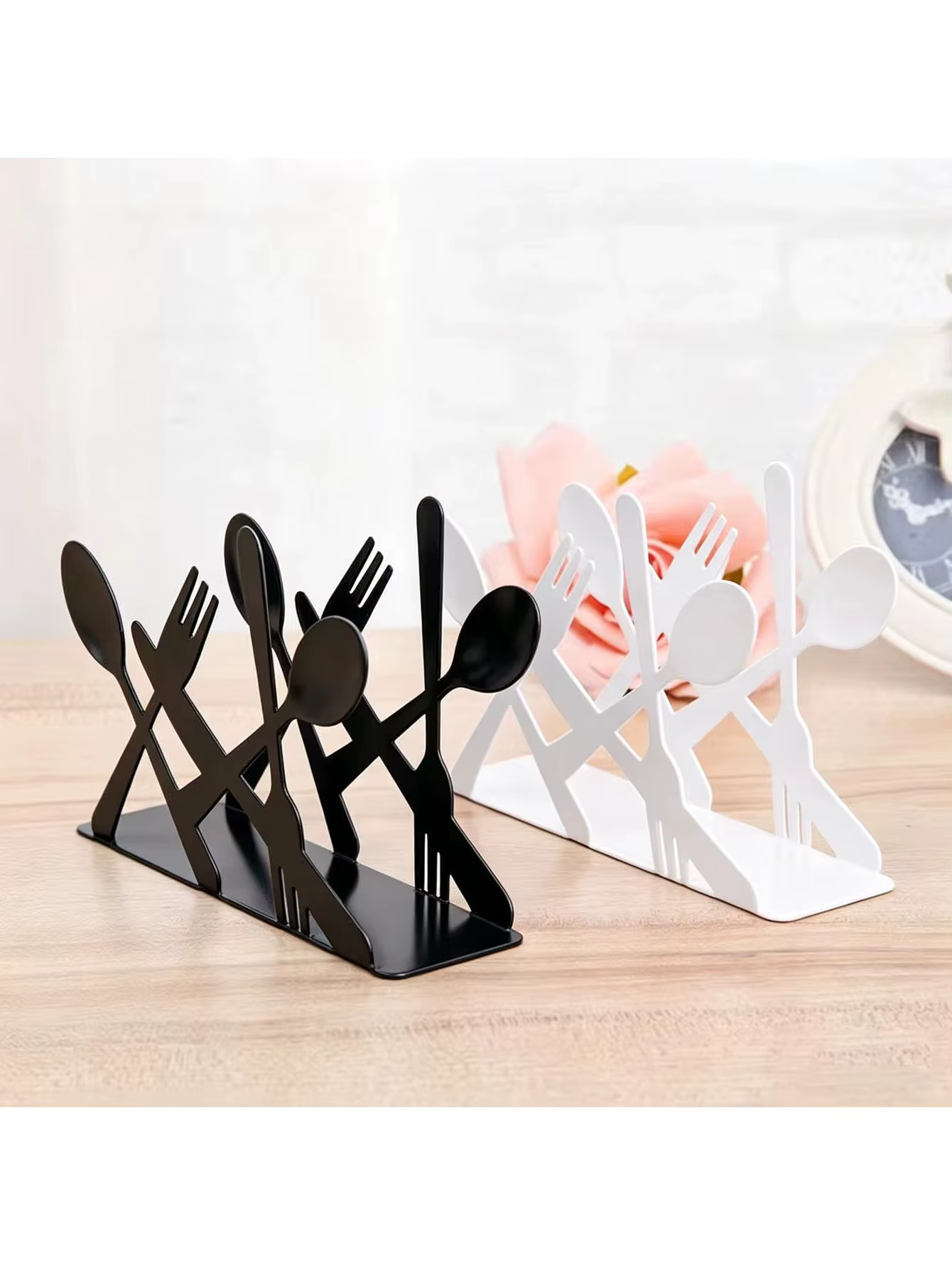 Porte-serviettes en fonte, idéal pour la décoration de table à la maison, dans la cuisine, au café et au restaurant, et pour le rangement des serviettes.