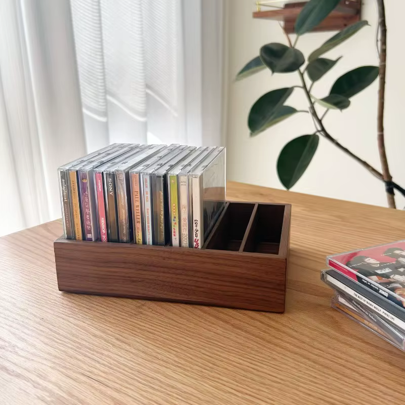 Support pour CD, jusqu'à 30 boîtes, boîte de rangement en bois pour CD, présentoir pour CD, boîtes pour films, cassettes musicales, étagère, support pour disques vinyles