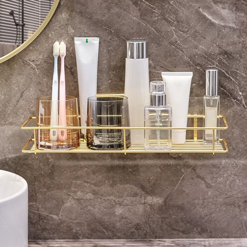 Étagère de rangement murale en métal pour salle de bain