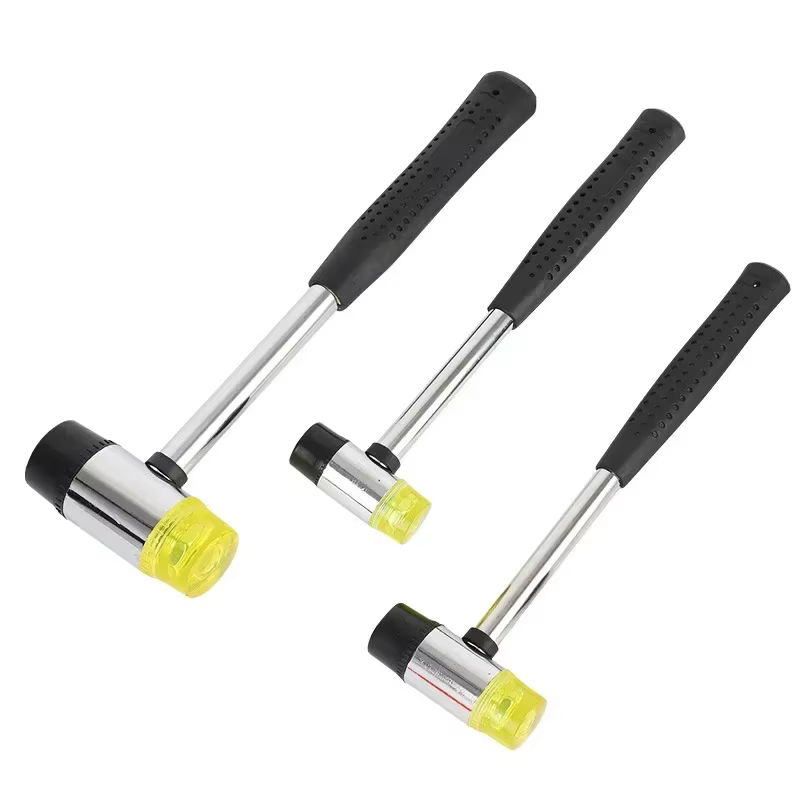 Marteau en caoutchouc souple double face de 25 mm avec tête en nylon