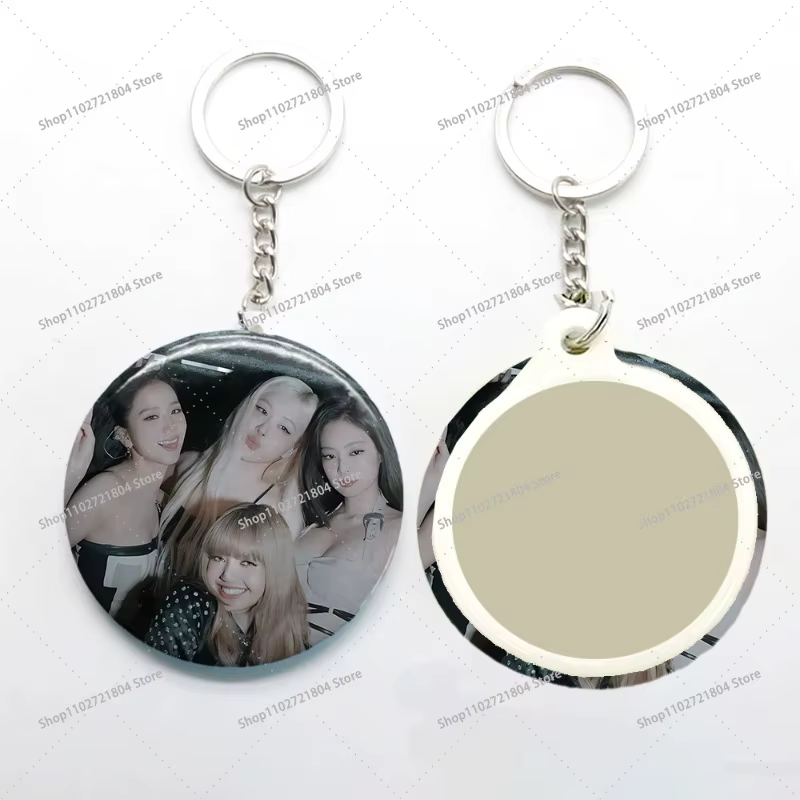 Porte-clés Kpop Blackpink tendance avec miroir pour hommes et femmes