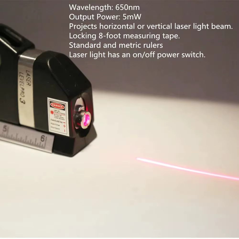 Niveau Laser Horizon mesure verticale 8 pieds aligneur règles Standard et métriques