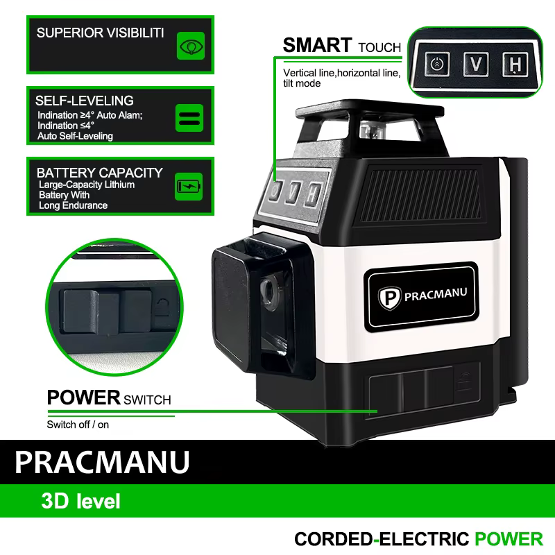 Pracmanu – Mini niveau Laser 12 lignes