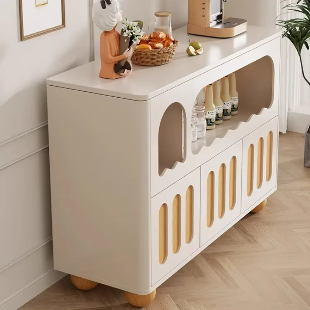 Armoire de rangement crème pour salon