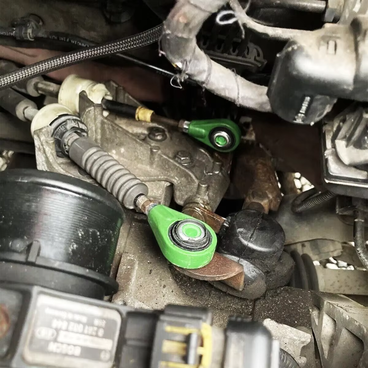 Jeu de douilles de pivot de câble de liaison de sélecteur de vitesse, kit de réparation de boîte de vitesses, paire pour Fiat 500, Abarth 500C, 1.2, 2007- 555223138, arrêt, démarrage, 2 pièces