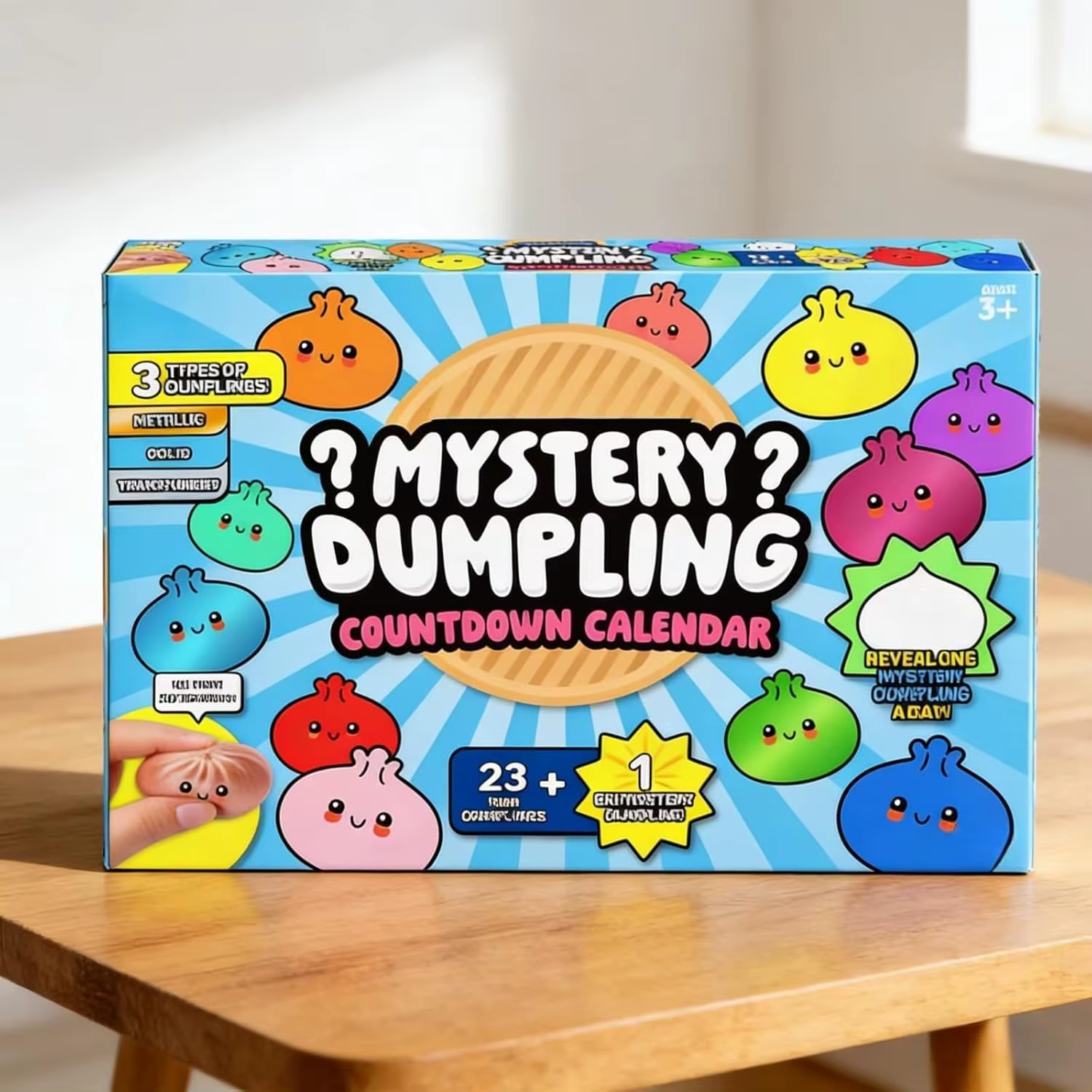 Nouvelle Boîte Mystère Calendrier de l'Avent, 24 Pièces de Dumplings Surprise Doux, Bao Bun Anti-Stress pour Adultes, Cadeau Sensoriel Anti-Anxiété