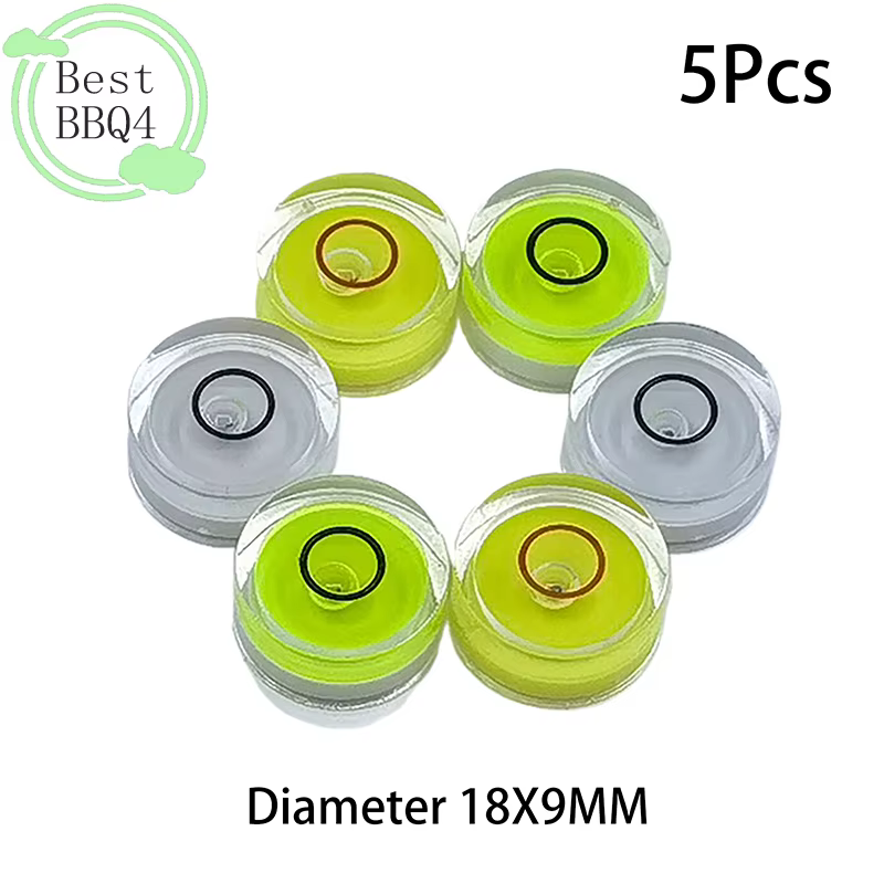(BBQ4) 5 pièces Mini niveau à bulle rond de précision