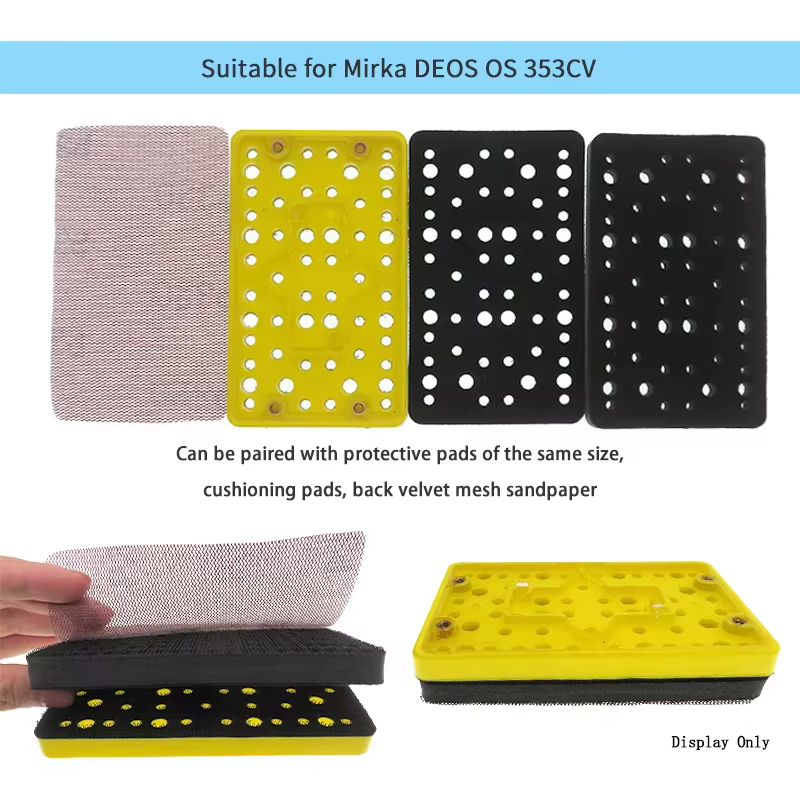 Tampon de support de ponceuse 80x133mm avec 54 trous d'extraction de poussière