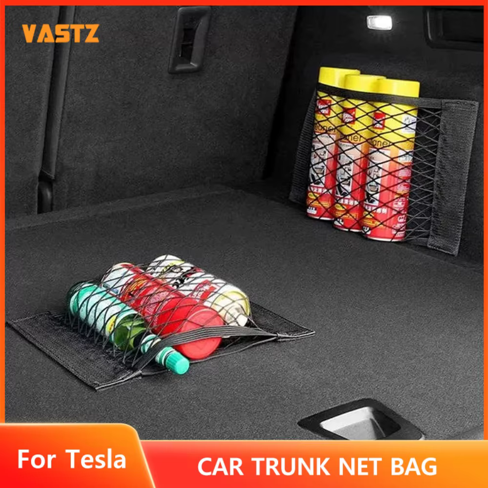 Sac de rangement pour coffre de voiture Tesla modèle 3 S X Y, filet autocollant, accessoires de voiture, organisateur de voiture, nouvel arrivage 2024