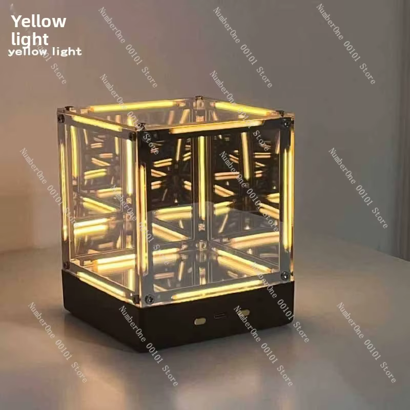 Petite boîte carrée, ambiance lumineuse | Lampe de nuit créative super cubique à quatre dimensions pour e-sport