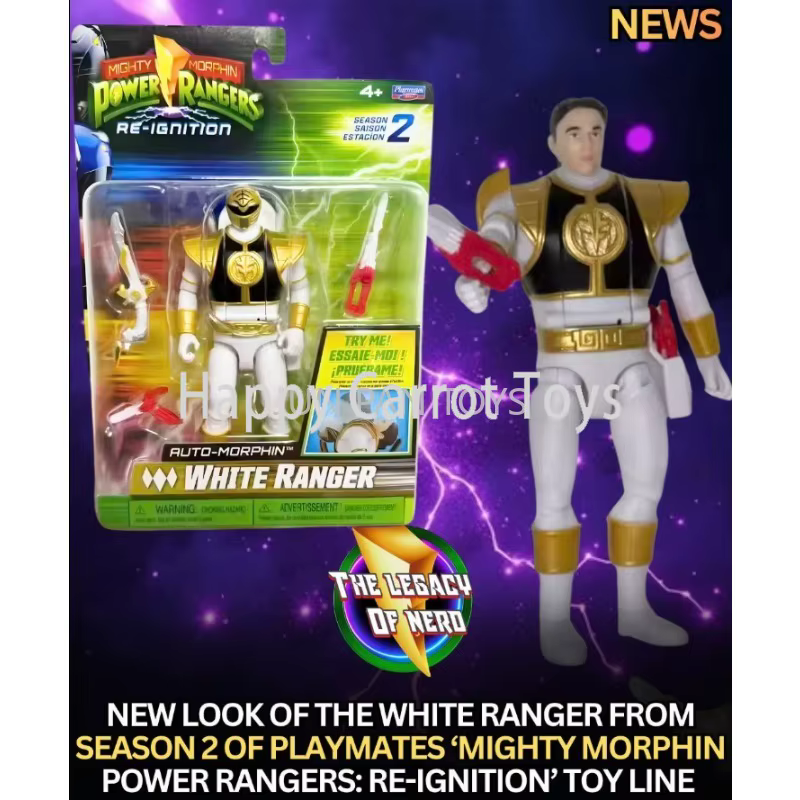 Figurine Power Rangers S2 originale, ensemble de jeu combinable, White Tigerzord, Saba Saber Mask, Coin G2, jouet de collection amélioré pour membre de l'équipe
