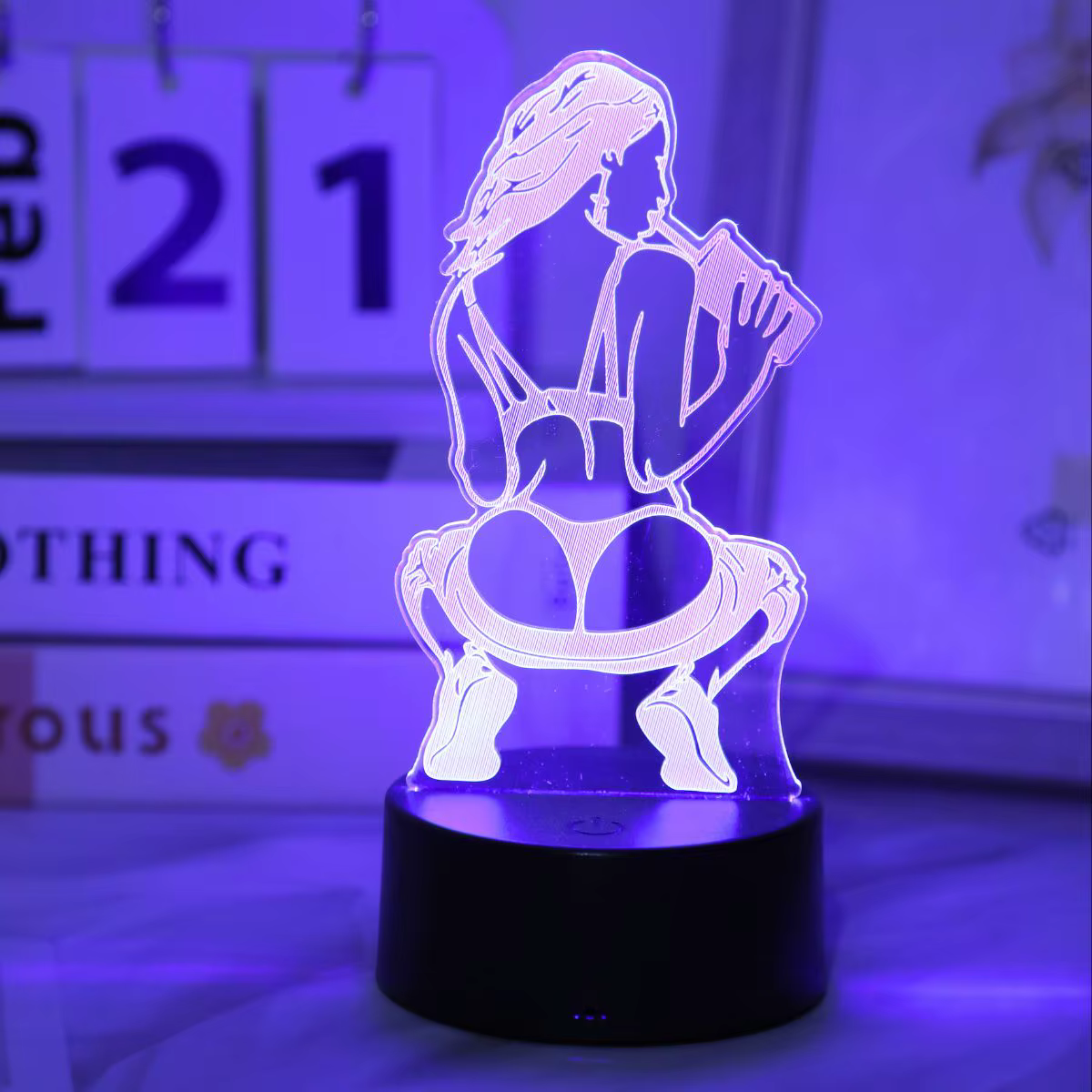 Lampe de nuit tactile à sept couleurs dégradées