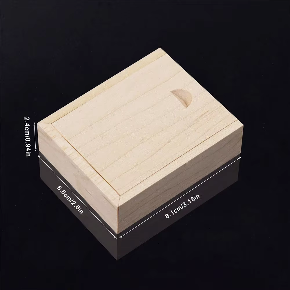 Brochure en bois d'érable non finie avec gravure gratuite