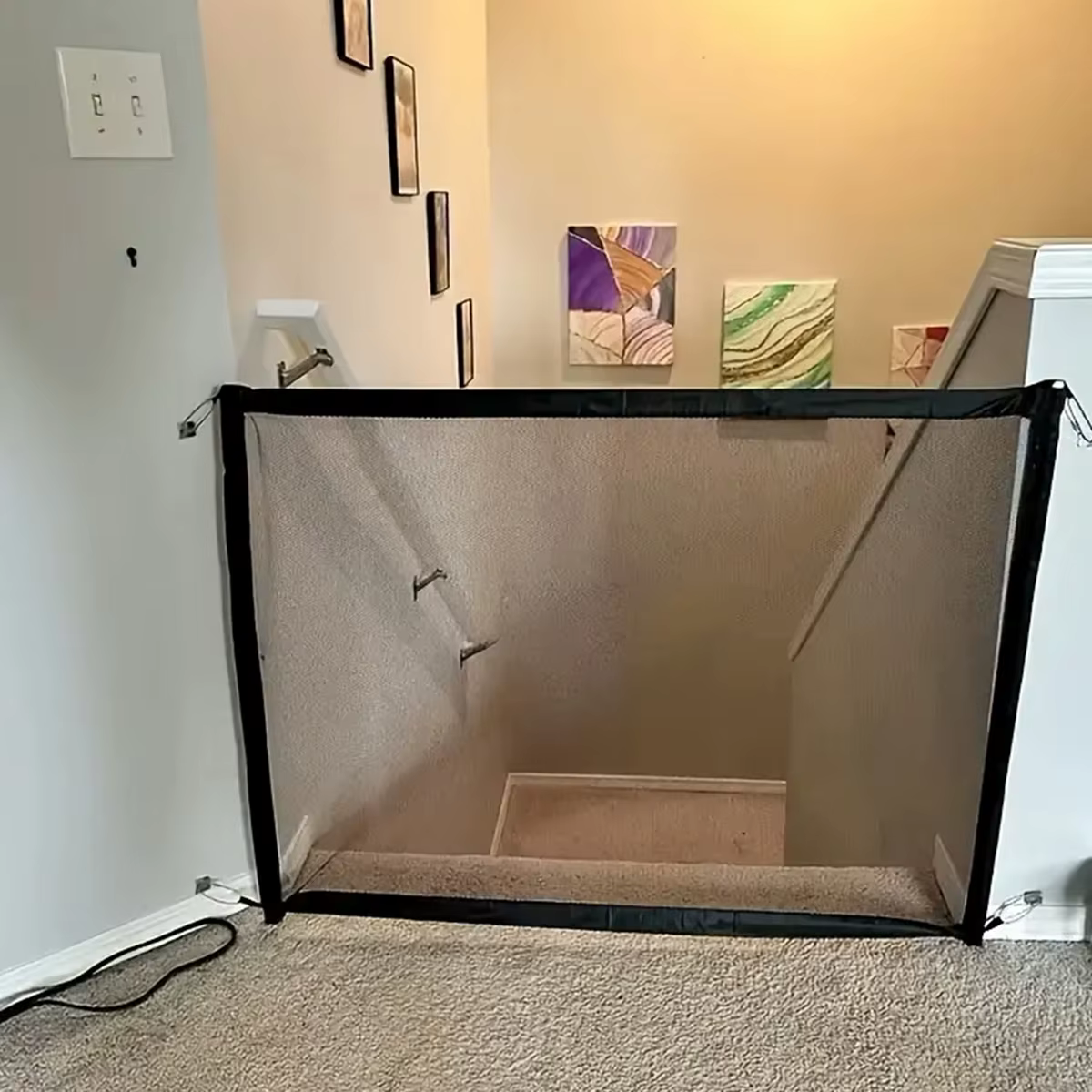 Clôture de sécurité pour chien avec 6 crochets