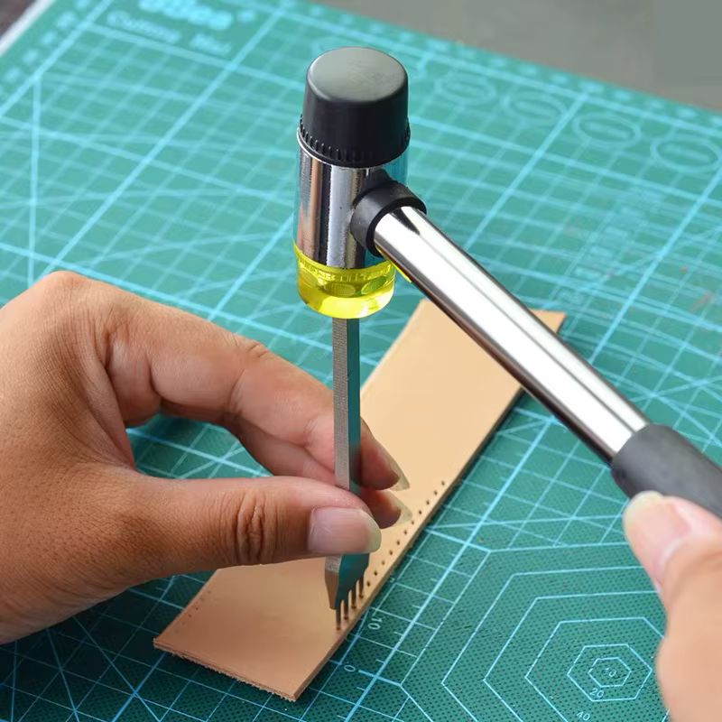 Maillet en caoutchouc, maillet artisanal en cuir pour le bricolage