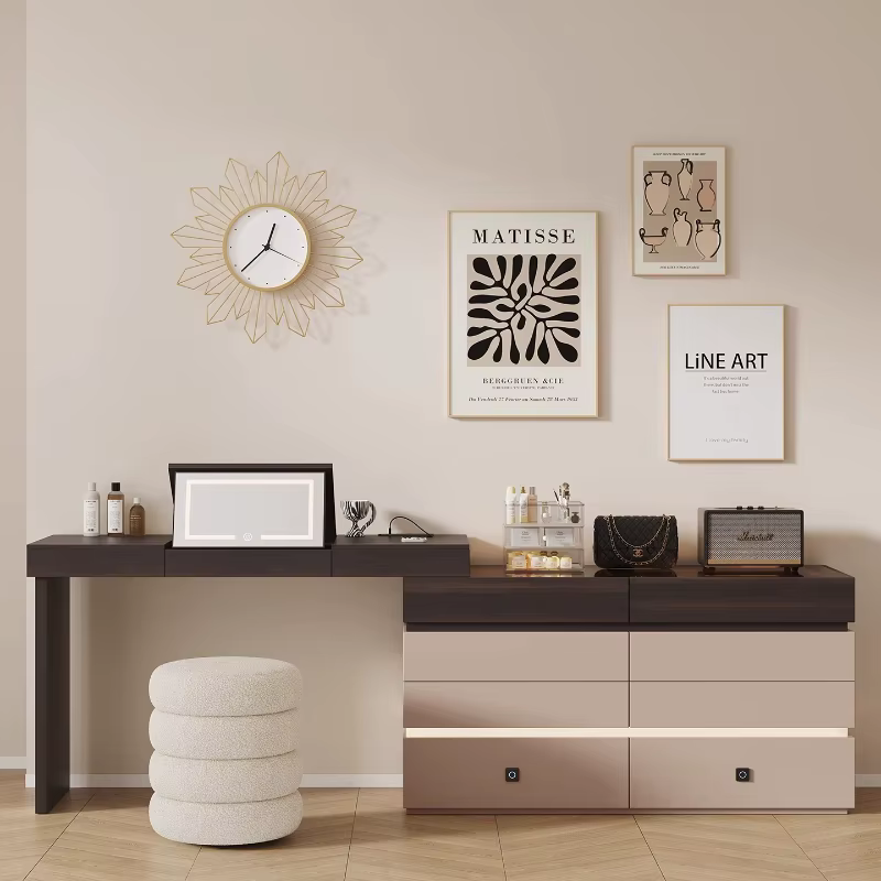 Coiffeuse d'ordinateur avec dessus en verre