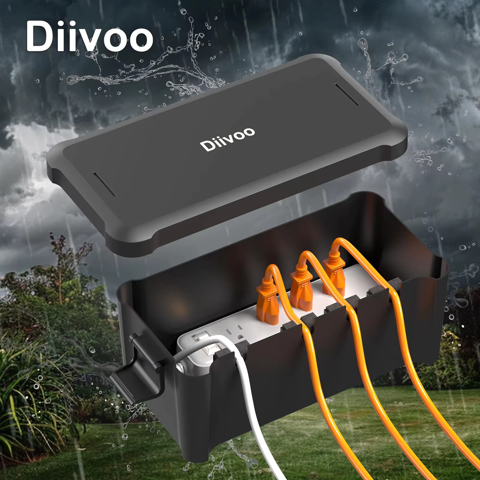 Boîte électrique étanche Diivoo pour connexion de câbles extérieurs