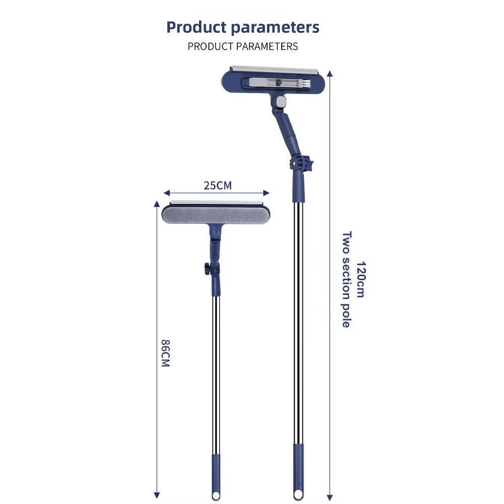 Nettoyeur de vitres double face 120 cm pour fenêtres hautes – Outil de nettoyage