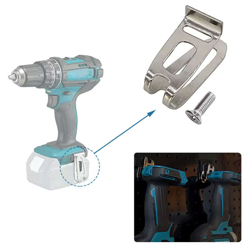 1 ensemble de supports de tournevis électriques avec clip de fixation pour ceinture et vis de remplacement pour perceuses et visseuses à chocs Dewalt/Makita/Milwaukee