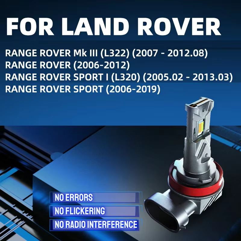 Ampoules de phares antibrouillard avant à LED pour voiture, couleurs touristiques, blanc et jaune, Land Rover RANGE ROVER Mk 3 L320 L322, 2013, 2015, 2019, 2 pièces