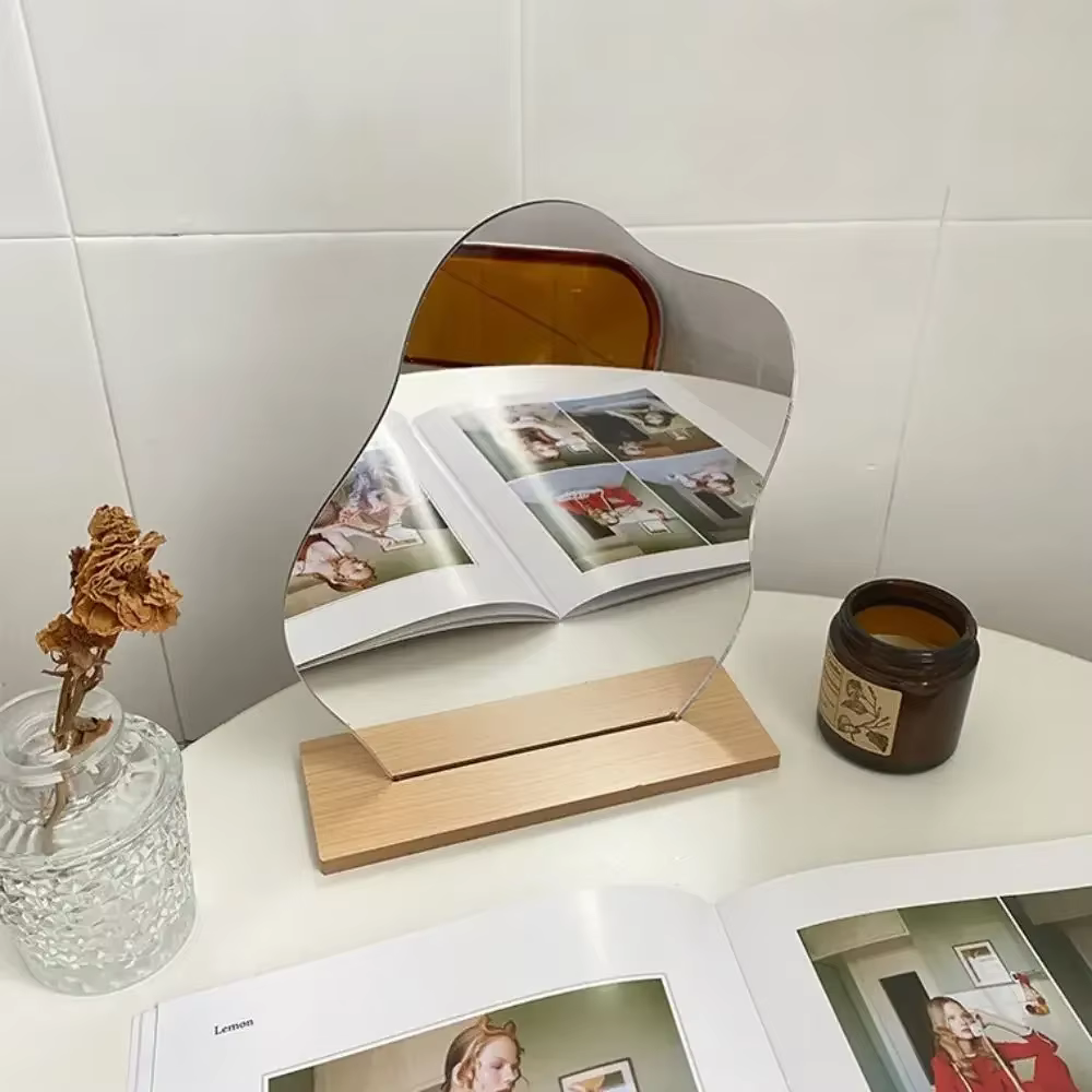 Ins-Miroir de Maquillage en Acrylique Irrégulier