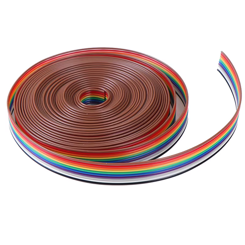5 mètres 10P câble ruban câble 10 voies câble plat couleur arc-en-ciel ruban câble fil 5M
