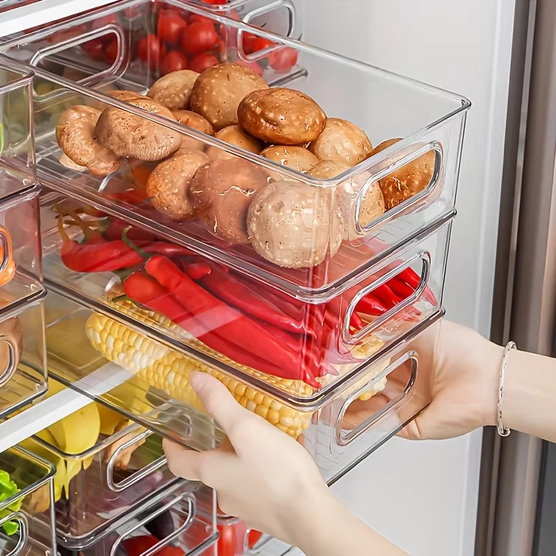 Bac à légumes en plastique boîte transparente réfrigérateur bac