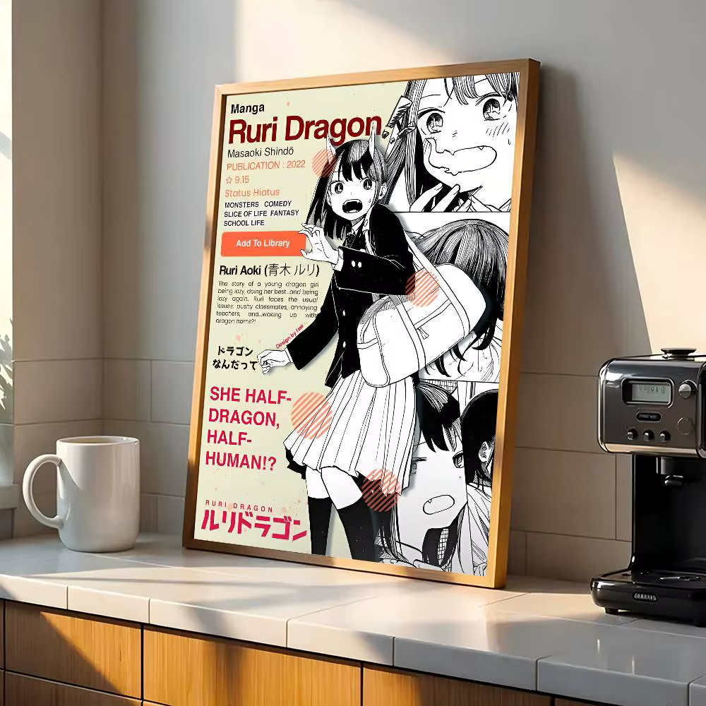 R-Ruri d-dragon affiche murale pour salon chambre mur bureau décoration