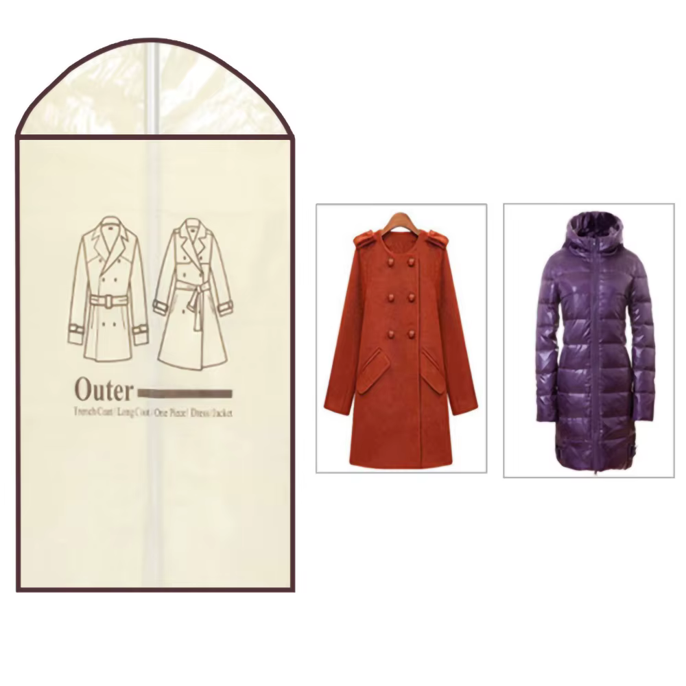 Housse de rangement suspendue avec fermeture éclair pour vêtements