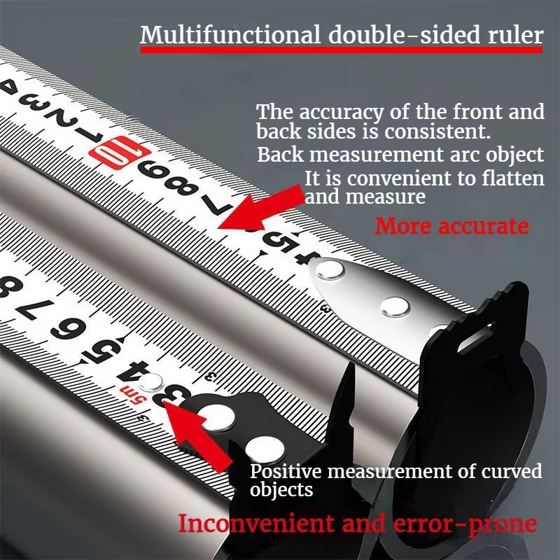 Metre Ruban à mesurer rétractable en acier résistant à l'usure