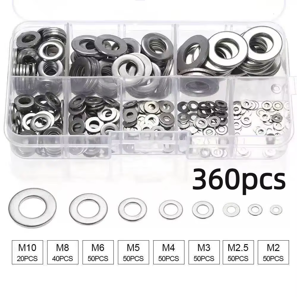 Ensemble de rondelles plates en acier inoxydable 360/580 pièces 304