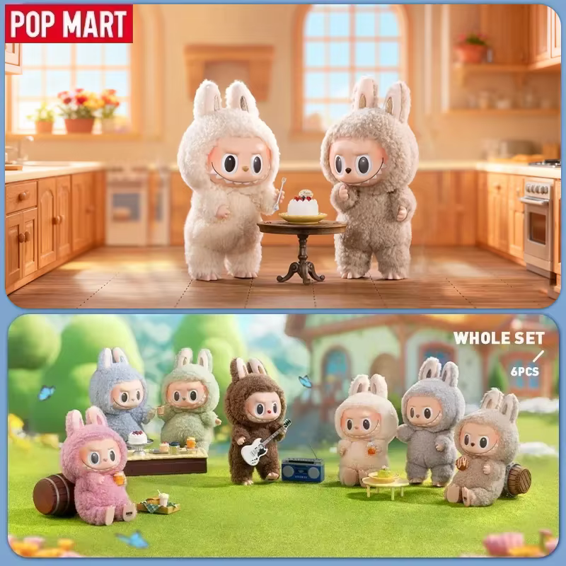 POPMART LABUBU les monstres passionnant Macaron série boîte aveugle poupées en vinyle pendentifs Surprise
