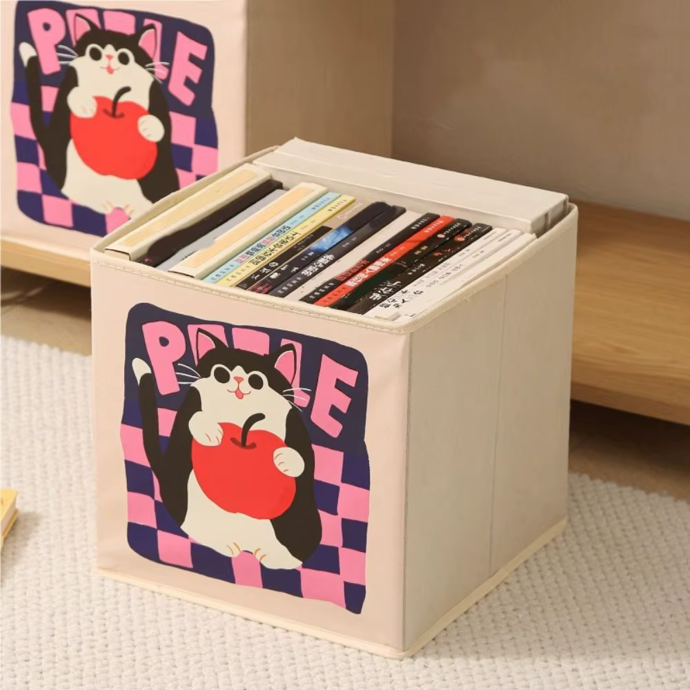 Boîte de rangement pliable en forme de cube