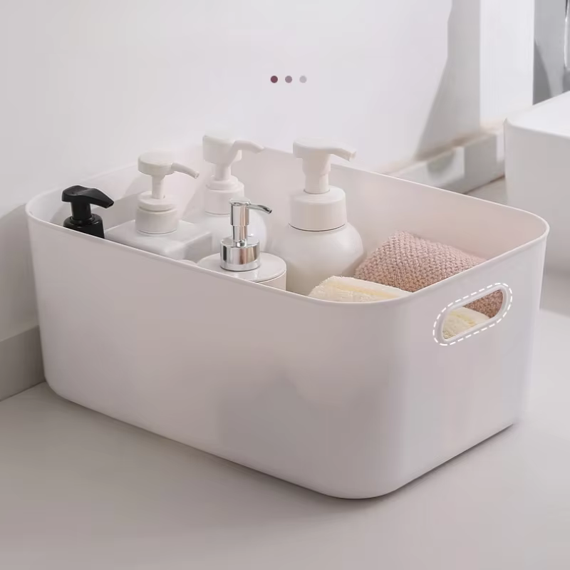 Boîte de rangement d'articles divers de bureau avec couvercle, armoire, tiroir à vêtements, panier de rangement en plastique, conteneur organisateur pour cosmétiques petites choses