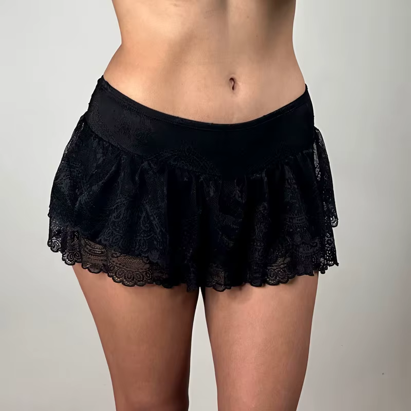 Y2k – jupe courte en dentelle pour femmes
