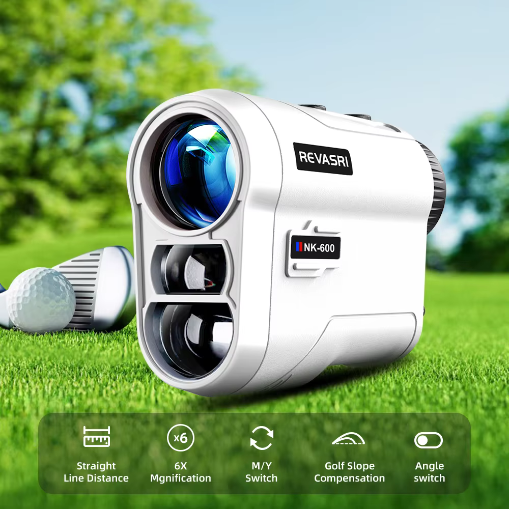 Télémètre laser de golf REVASRI rechargeable 600M/1000M avec grossissement 6X, télescope monoculaire pour sports de plein air