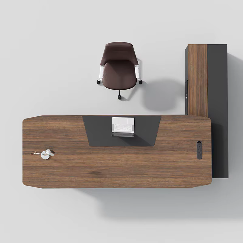 Bureau de direction vintage en bois