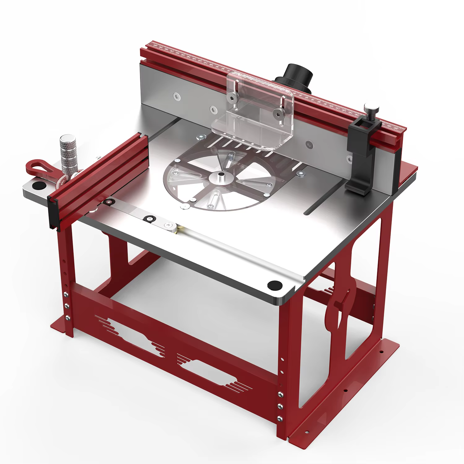 ENJOYWOOD Table de routeur d'établi avec système de clôture profilée/jauge à onglet/Port de collecte de poussière pour la plupart des tours