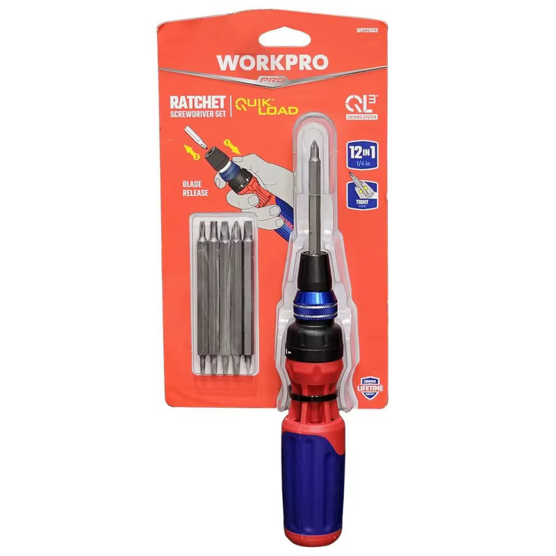 Tournevis à cliquet WORKPRO 12-en-1