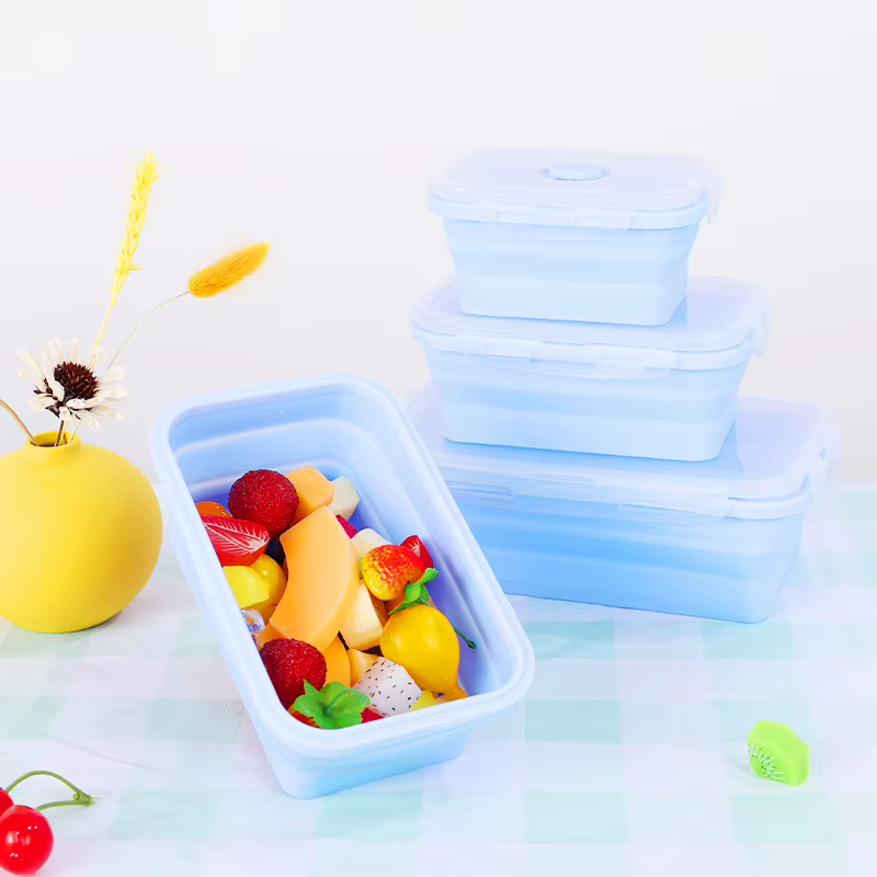 Boîte à déjeuner pliante en Silicone