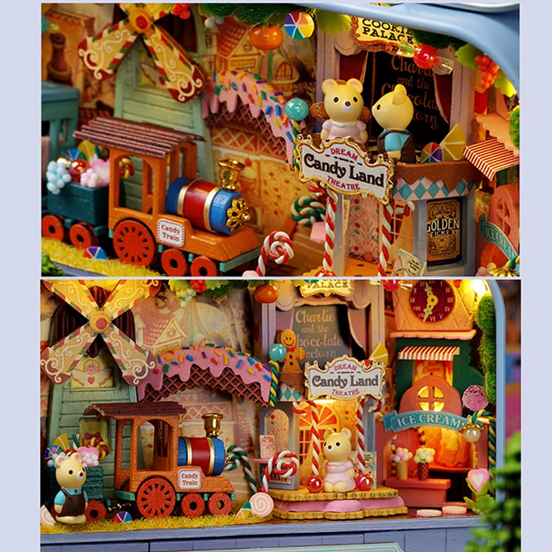 Boîte théâtre bricolage maisons de poupée en bois