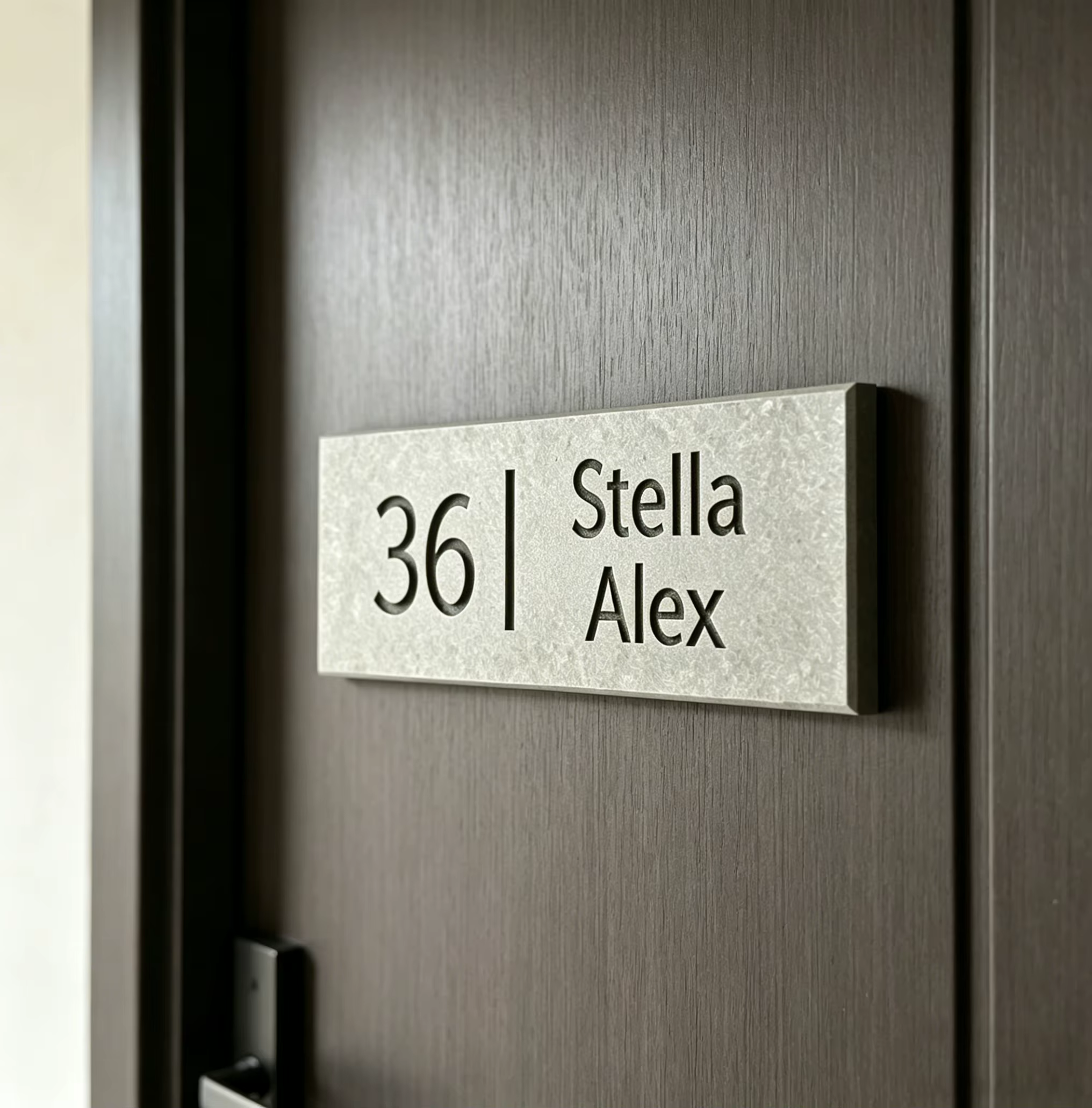 Numero maison extérieur personnalisée en ciment gravé
