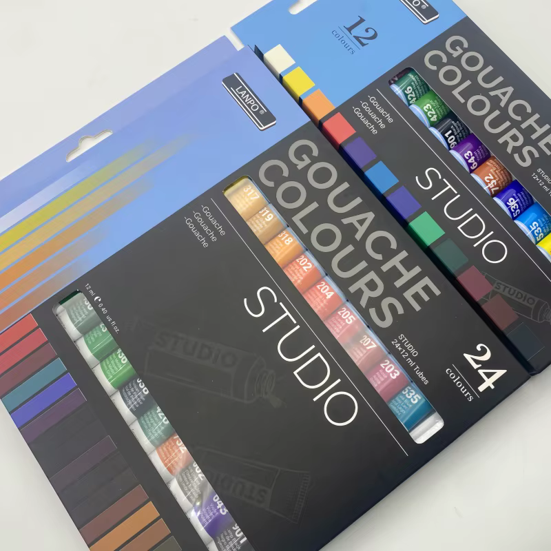 Ensemble de peinture gouache 12 couleurs / 24 couleurs