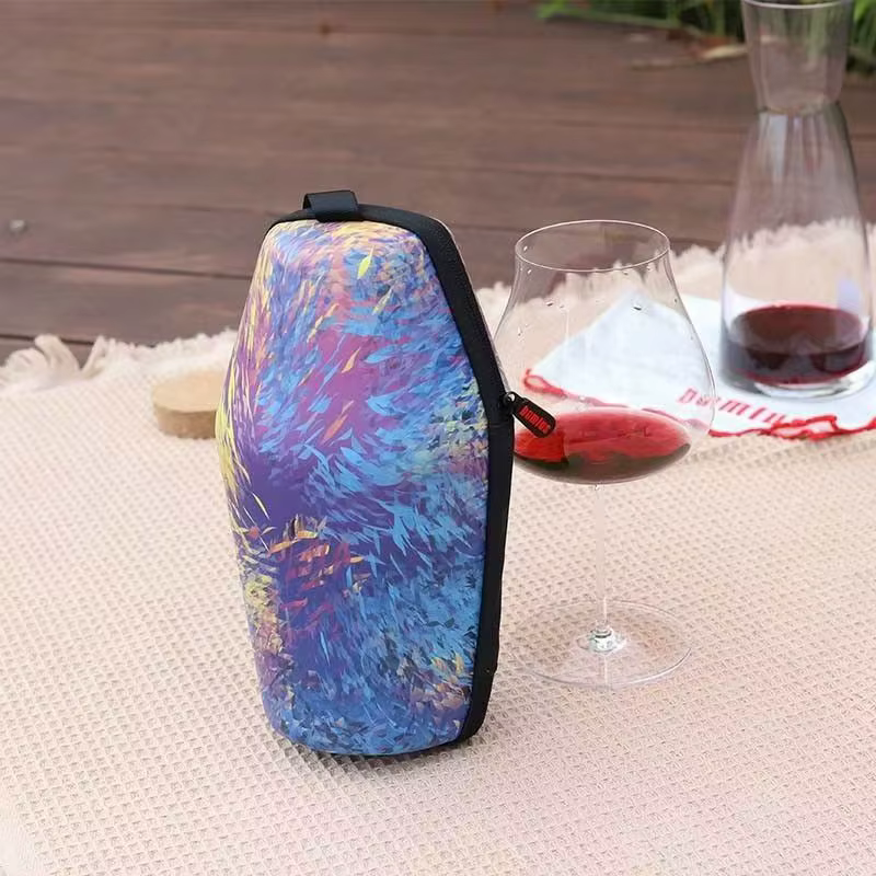Sac de transport portable pour 2 verres à vin rouge, housse de protection extérieure étanche, boîte de rangement pour verres à pied haut de Bourgogne