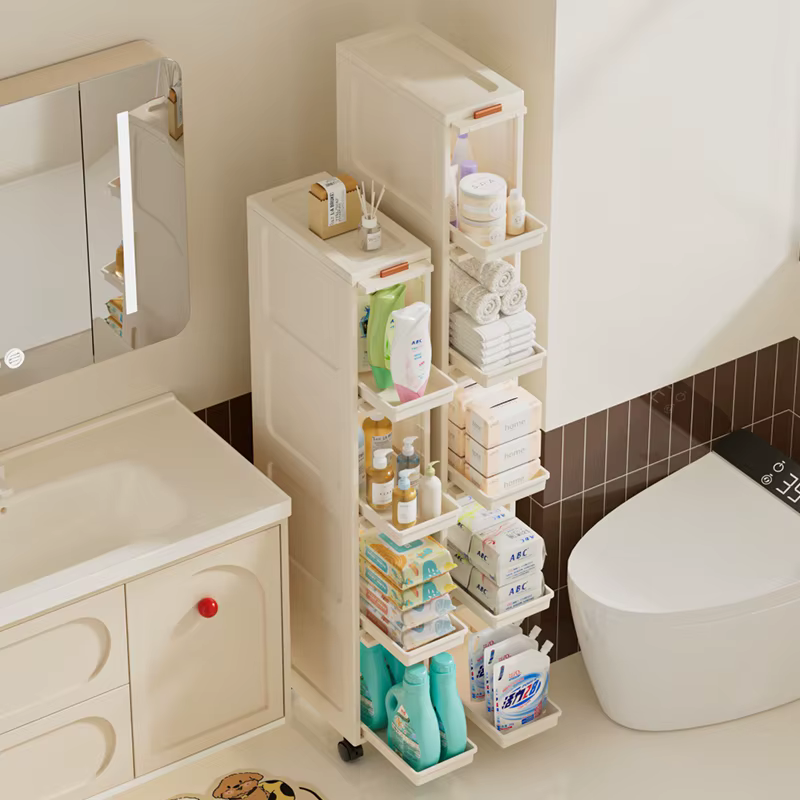 Armoire de rangement mobile mince