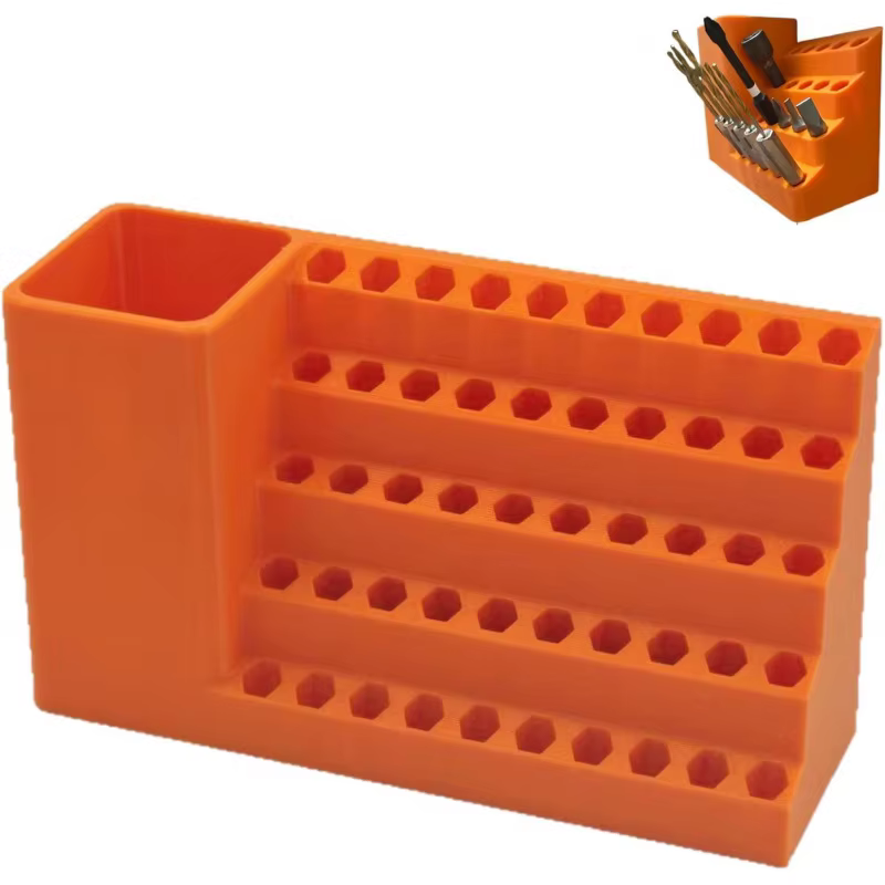 Boîte de rangement d'embouts de tournevis hexagonal à 50 trous