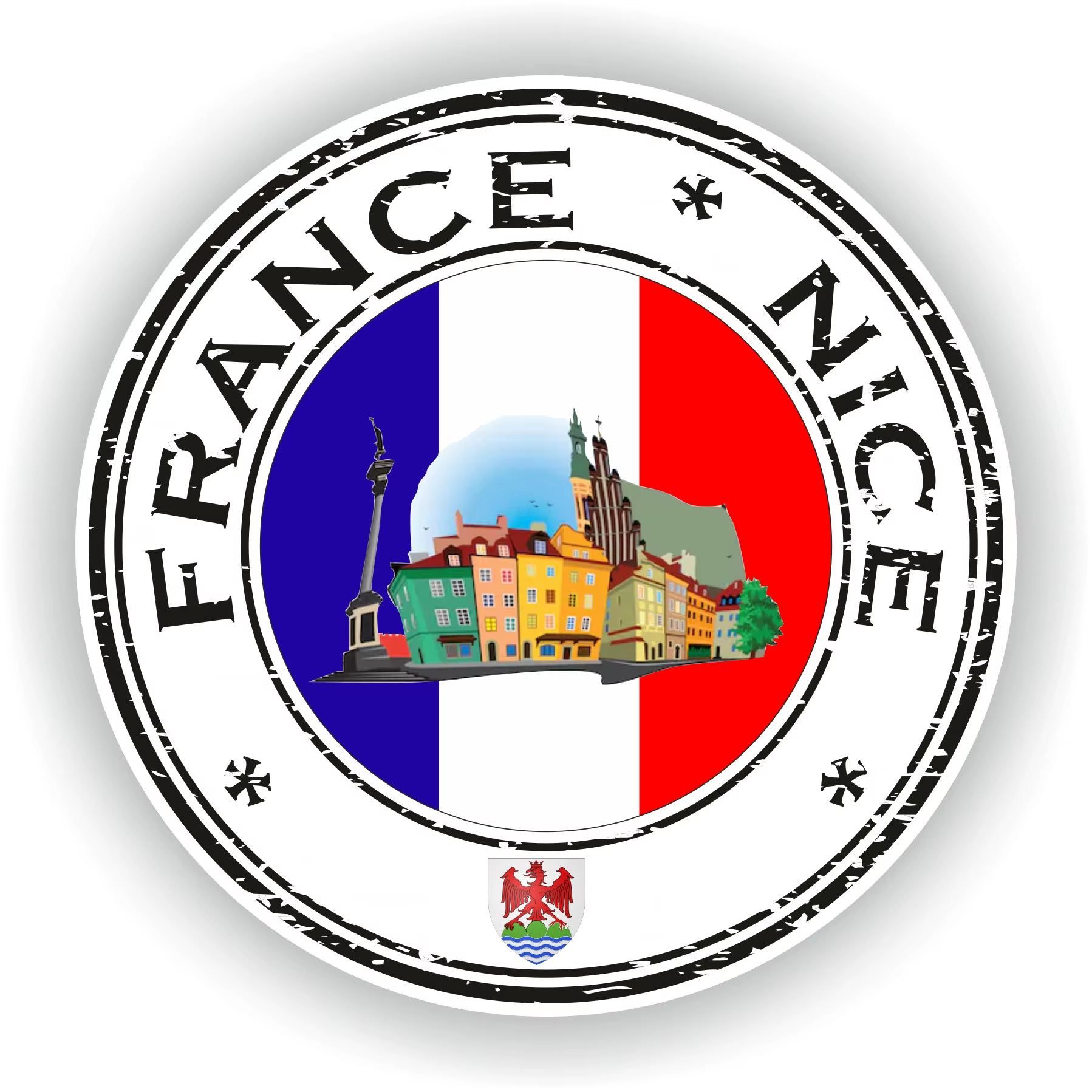 France Paris Mont Martre Cannes Nice Round Feel Seal