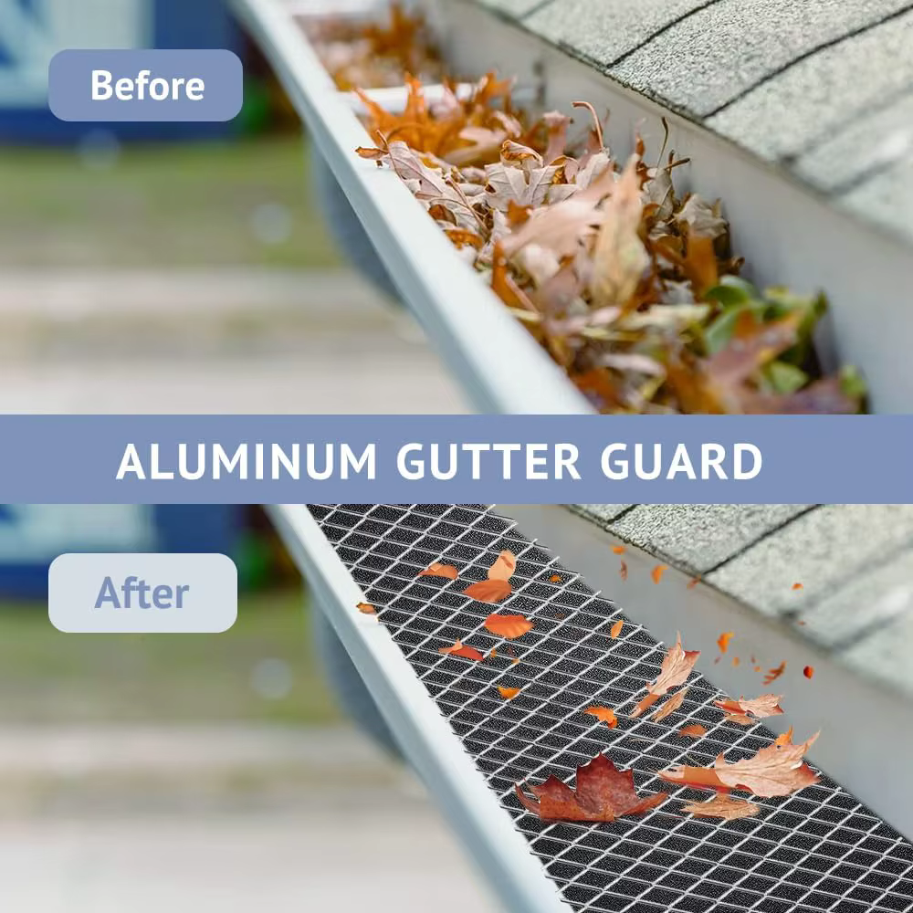 1 pièces garde aluminium gouttière