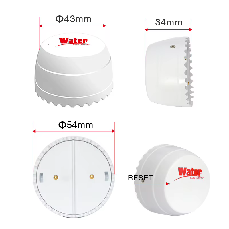 Tuya-Détecteur de fuite d'eau WiFi, capteur d'inondation, Smart Life, surveillance à distance, sécurité de débordement d'eau, Alexa, Google